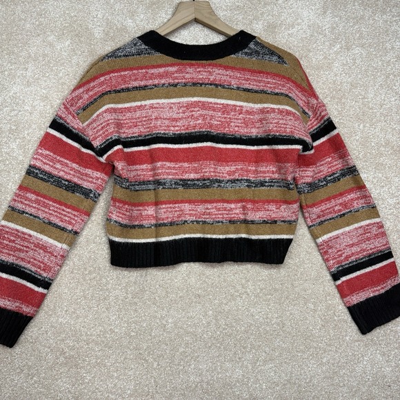 NWT BP Nordstrom Cardigan Sweater Size Medium Stripe Long Sleeve Crop - Picture 6 of 7